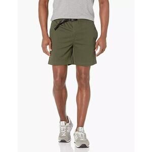 NEW Goodthreads Men's 7" Belted Elastic Waist Olive Green Short Size M